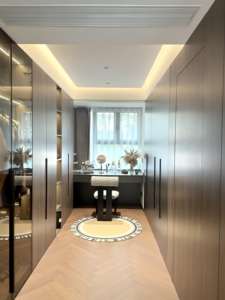 Placard moderne personnalisé en verre à décor lumineux à LED Placards modernes personnalisés pour dressing et chambre à coucher pour le salon de la villa - Product Image 6