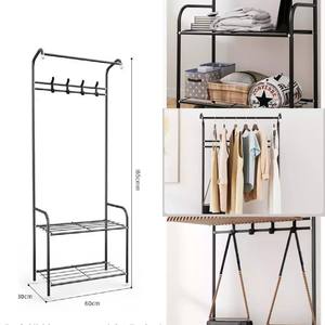 Multifunctional <b>Wall</b>-Mounted L-Shaped Coat <b>Shoe</b> & Clothes Rack for Living Room and Porch Storage - Product Image 4