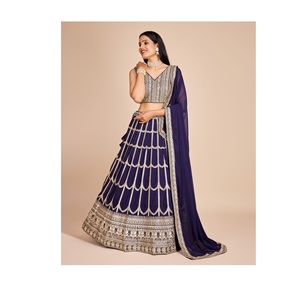 Nueva colección Lehenga Choli con Faux Georgette Bordado Secuencia Trabajo Lehenga Choli de India Exportación - Product Image 1