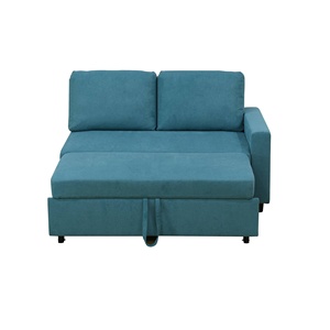 Modern Blue Fabric 2-Piece Convertible Sofa Bed Set Extendable Storage <b>Unit</b> for Sitting Sleeping Hotels Villas Gyms Living Room - Product Image 3