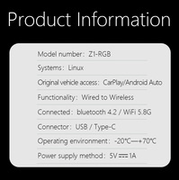 Wooboobox 2 In1 Carplay Adaptateur Auto Filaire vers Sans Fil Car Play AI Box Connexion Facile et Rapide pour Volvo Benz Mg Kia Chery VW