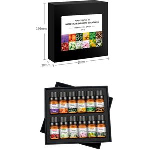 SKY-TOUCH 12pcs X 10mL Humidificateur d'aromathérapie d'huiles essentielles solubles dans l'eau avec Ylang pour l'accomplissement manuel du diffuseur - Product Image 3