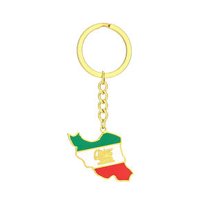 Moda esmalte Irán mapa bandera colgante llavero <span class=keywords><strong>iran</strong></span>í Acero inoxidable joyería para Mujeres Hombres niñas fiesta cumpleaños regalos - Product Image 1