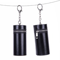 Porte-clés en cuir, mini pochette de maquillage pour femme et fille, étui à cosmétiques, étui à rouge à lèvres ou étui à cigarettes, porte-clés, étui à 20 cigarettes