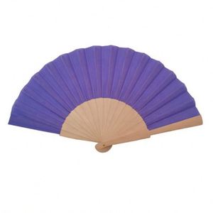 Abanico de mano moderno de madera y tela personalizado de 23 cm, abanicos plegables de madera de color sólido para fiestas y bodas - Product Image 4