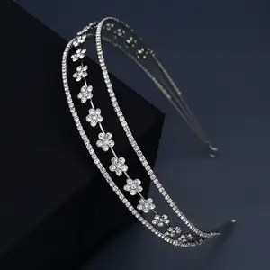 银发带装饰派对珠宝配件石链珠宝水钻设计师启发廉价定制头带