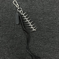 Porte-clés en forme d'écailles de dragon, accessoire de mode streetwear à suspendre à la taille
