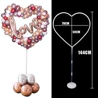 Coeur ballon support support ballon accessoires ballon colonne arc Kit pour désherbage et saint valentin fête décoration