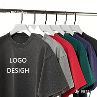 T-shirt en coton lourd 250gsm surdimensionné Streetwear basique t-shirt hommes femmes longueur régulière prix en gros