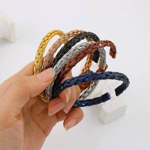 2025 Wholesale Stainless Steel Braid Wire Opening <strong>Bracelet</strong> Braided <strong>Mesh</strong> <strong>Bracelet</strong> - Product Image 1