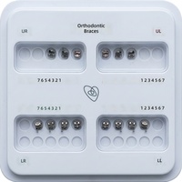 Ensemble de brackets orthodontiques métalliques auto-ligaturants, appareils dentaires auto-ligaturants avec crochets pour traitement orthodontique des dents