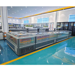 Congélateur commercial pour supermarché, îlot de congélation avec couvercle incurvé en verre coulissant, réfrigérateur combiné îlot congélateur - Product Image 3