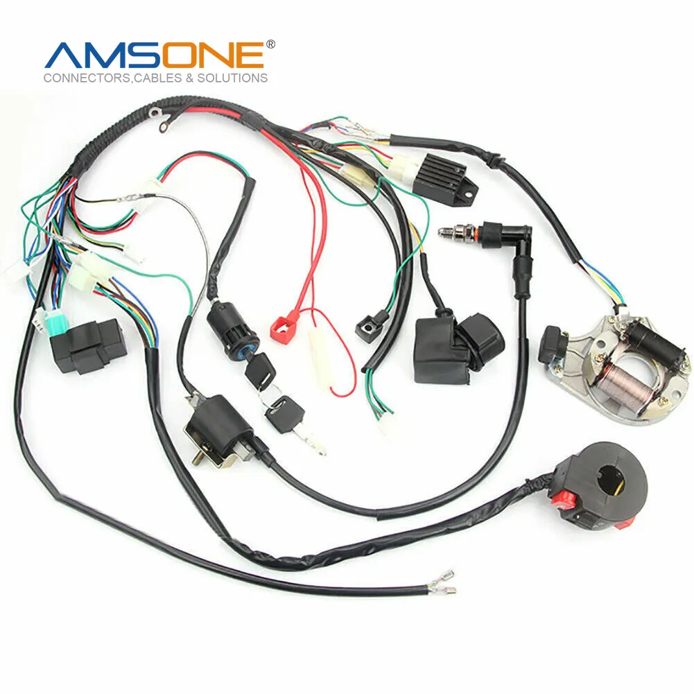 Amsone कस्टम नई उत्पाद विधानसभा बिजली की मोटर साइकिल के लिए तारों के जीएम आर्केड मशीन केबल तारों दोहन सेट 10
