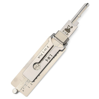 Herramienta de Cerrajería Lishi LW4 2 en 1, Decodificador de Cerraduras para Todas las Marcas de Autos, Juego de Llaves Universales, Kit de Herrajes Metálicos