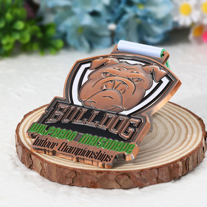 Prix en alliage de zinc métal Medallas Deportivas fabricant médailles personnalisées sport moulage sous pression émail 3D cuivre Animal Bulldogs médaille - Product Image 5