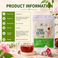 Sachets de Tisane Détox Yoni pour le Bien-être Féminin Quotidien – Rose, Canneberge, Dattes Rouges – Marque Privée, Vente en Gros, Approvisionnement en Vrac Direct Usine