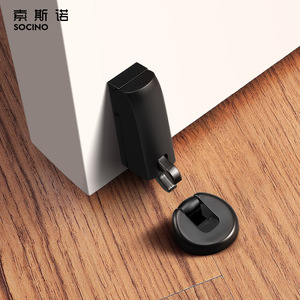 Fermaporta Idraulico Nero dal Design Moderno in Lega di Zinco, Installazione a Incasso per Porte in Legno, per Hotel, con Smorzamento in Acciaio Inossidabile - Product Image 6
