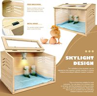 Éleveuse pour Poussins : Couveuse à Poussins 40x30x30 cm, Petit Poulailler & Cage à Cailles, Fournitures Essentielles pour Bébés Poulets & Cailles