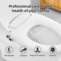 OEM/ODM Couvercle de bidet allongé de luxe pour toilettes, à eau froide uniquement, avec double buse, pour salle de bain