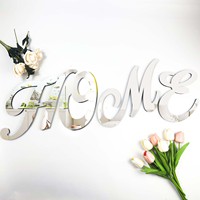 Lettres Cursives – Vente Directe Transfrontalière – Lettres Anglaises en Acrylique Or, Argent, Noir – Autocollants Décoratifs pour la Maison – Meilleures Ventes