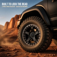 Jantes Beadlock forgées usinées noir brillant 17-22 pouces 6061-T6, jantes tout-terrain simulées 6x5.5 8x170 pour Bronco Ram TRX F-150