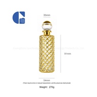 Flacons diffuseurs d'huiles essentielles en verre de luxe grande capacité 160 ml, bouteilles rondes vides dorées pour parfum et huile aromatique