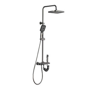 Ensemble de douche mural chaud/froid économique pour salle de bain, avec système de douche pluie et mitigeur encastré - Product Image 6