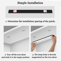 Lampu Kabinet LED Dapur Modern Dropship, Lampu Strip Terpasang di Permukaan, Lampu Sensor Nirkabel untuk Engsel Lemari