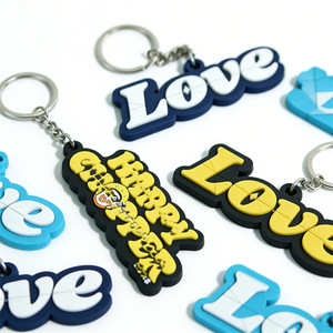 Llavero de Silicona de Alta Calidad, Impermeable y Ecológico, Personalizado con Diseño de Amor, Llavero de PVC con Anillo Metálico para Mochila o Bolso - Product Image 1