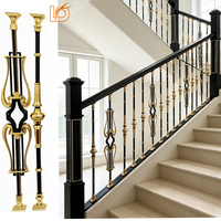 Vente en gros usine : Balustre d'escalier rond de luxe en alliage d'aluminium et de magnésium de haute qualité, tige métallique pour garde-corps intérieur
