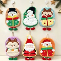 Serviette de toilette portable créative et mignonne en forme de bonhomme de neige, de haute qualité, pour cuisine et toilettes, vente en gros, cadeaux de Noël