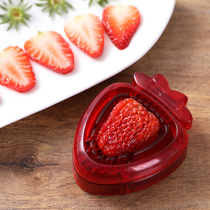 Coupe-fraises en acier inoxydable rouge, mini diviseur de fruits, facile à nettoyer, lavage à la main uniquement - Product Image 2