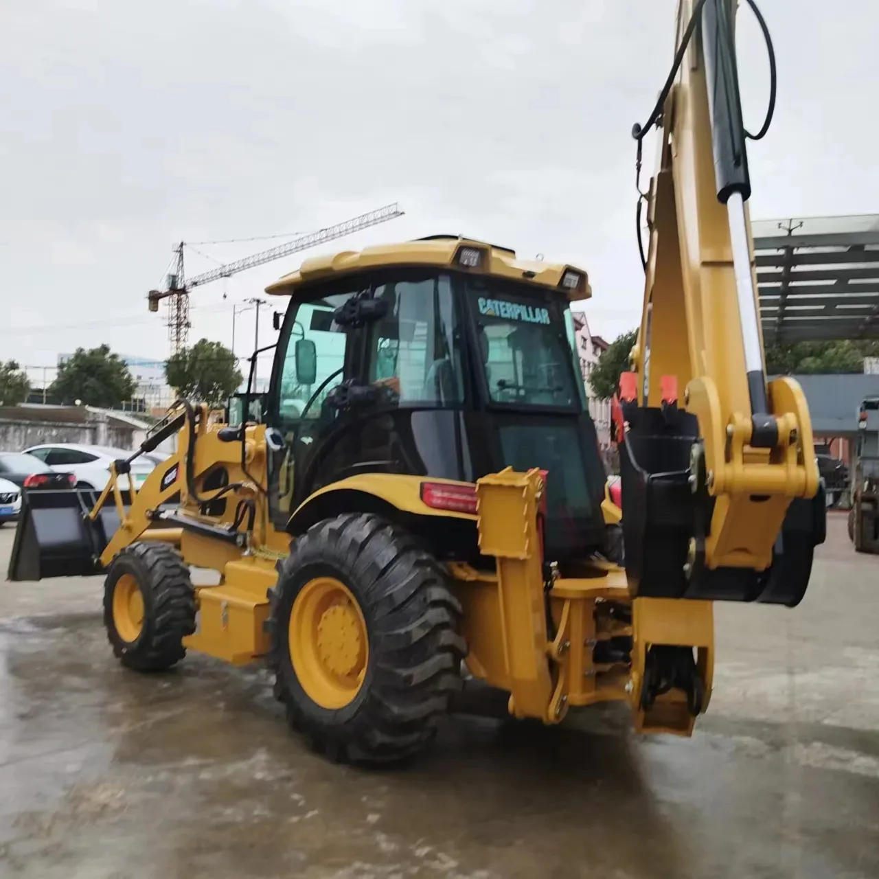 لودر باكهو صغير 4×4 بجرار بجرار 3 طن 5 طن 4 عجلات جديد لودر باكهو cat 420f للبيع