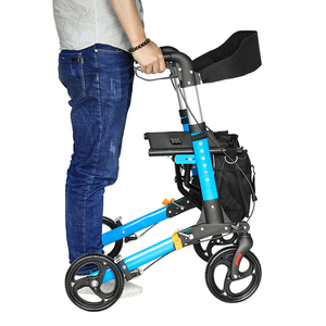 BeiQin1002B พับ Rollator ที่มีที่นั่ง-น้ำหนักเบาอลูมิเนียมกลิ้งวอล์คเกอร์สำหรับผู้สูงอายุและผู้ใหญ่ - Product Image 1