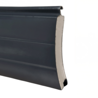Porte à enroulement extérieure moderne en mousse isolante en alliage d'aluminium transparent, isolation thermique pour garage commercial