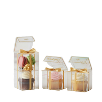 Mini boîtes en plastique pour macarons 4,17\" X 2,16\" X 1,37\" pour le stockage de chocolats enrobés de pâte à sucre, de pâtisseries, de bonbons et d'aliments