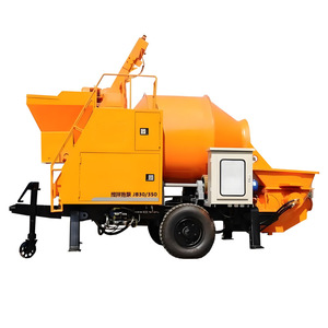 Pompe à béton électrique diesel sur <span class=keywords><strong>remorque</strong></span>, bétonnière avec pompe, machine de transport de ciment, sable et gravier - Product Image 6