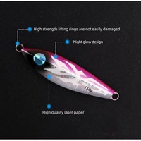 FISHING LUER Leurre métallique lumineux à dérive lente 120/150/200g, appât artificiel dur pour la pêche en haute mer, la pêche en bateau, les poissons de mer salée et le thon