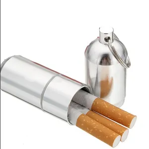 Yistar定制烟盒迷你男女小型金属烟嘴，圆形设计便携式烟盒口袋