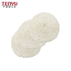 6 بوصة غسلها مصقول 100% الطبيعي قماشة صوف للتلميع مع هوك و حلقة تلميع الوسادة ل نظيفة سيارة تلميع - Product Image 1