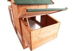 מצמד ארנב עץ עם הנחת קן ומפרך ל 2 לול עוף - Product Image 5