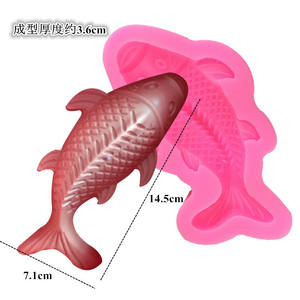 Molde de silicona con forma de carpa grande, jabón hecho a mano, decoración de yeso, cemento, molde de hormigón de yeso, Mousse, molde de helado - Product Image 2