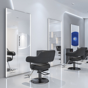Miroir de Salon LED Moderne sur Pied, Miroir Coiffure Double Face pour Barbier et Salon de Beauté - Product Image 3