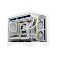 Boîtier PC AntarcChill personnalisé, nouveau boîtier de tour moyen pour ordinateur, avec façade en verre blanc, pour jeux PC, boîtier M-ATX, boîtiers d'ordinateur pour jeux, ordinateur de bureau