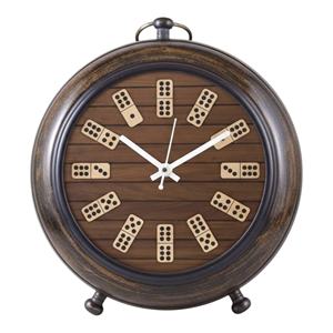 Horloge de table géométrique en bois de 5 pouces, légère et contemporaine, pour la décoration de bureau, maison, étagère ou espace de travail - Product Image 1