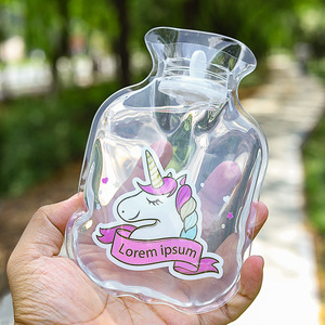 Transparent Unicorn Hot Water <b>Bottle</b> 500Ml Portable <b>Warm</b> Winter Use Safe Skin Friendly - Product Image 1