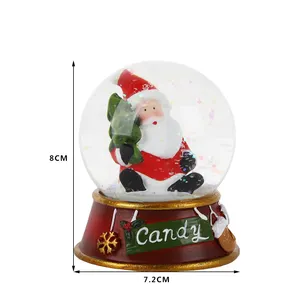Noel olay cam süs kış süs Santa kristal top Xmas çocuk hediye kar küresi