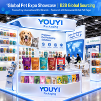 YOUYI Sachet Doypack pour aliments pour animaux de compagnie, imprimé par gravure, avec fermeture éclair double, résistant à l'humidité, thermoscellable, personnalisable OEM
