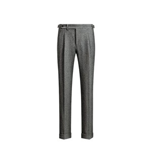 <span class=keywords><strong>Pantalon</strong></span> formel <span class=keywords><strong>homme</strong></span> OEM ODM 2026 en velours côtelé de <span class=keywords><strong>laine</strong></span> léger, taille mi-haute, coupe droite ajustée, double plissé - Product Image 5