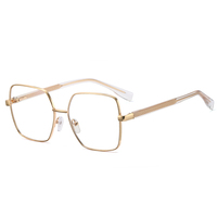 MS 81057 2023 Montures de lunettes anti-lumière bleue en métal et acétate pour femmes, verres optiques personnalisables avec logo, vente en gros